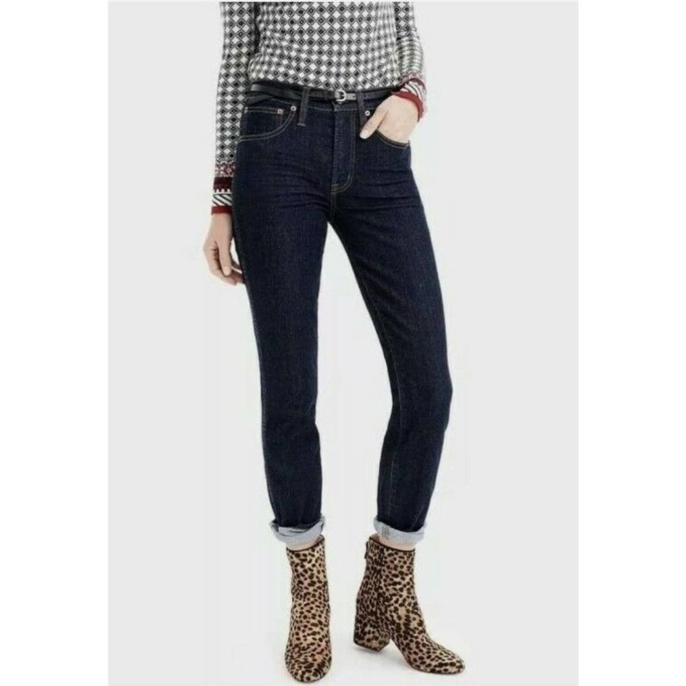 J. Crew Vintage Cropped Denim Jeans in Rinse Wash Sz 26